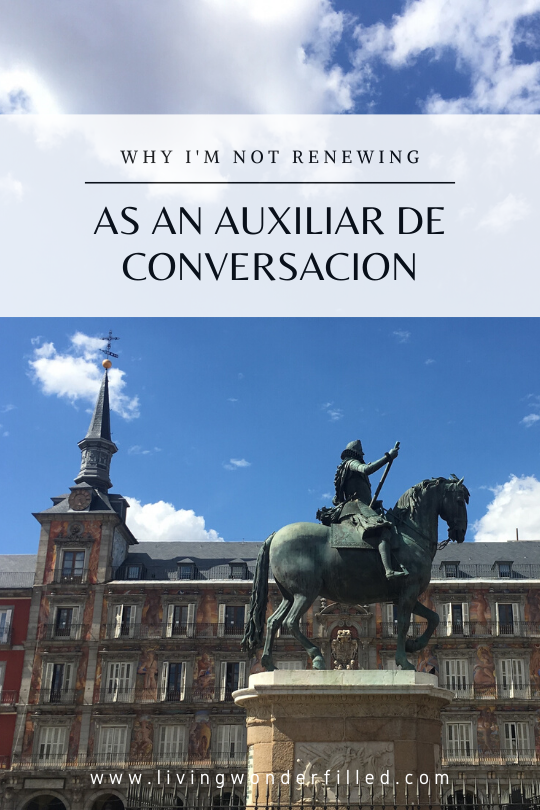 not renewing as auxiliar de conversacion